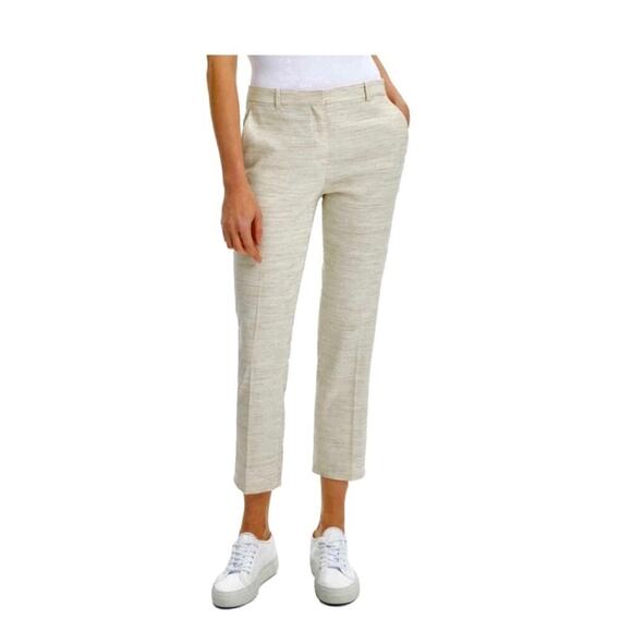 Theory Tailor Trousers in Sharkskin Crunch. - Picture 1 of 10